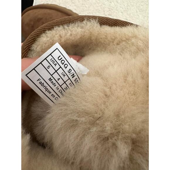 UGG Australia Women's Shearling Brown Suede‎ Fur F26015G Classic Tall Boots Sz 5 - Picture 6 of 7